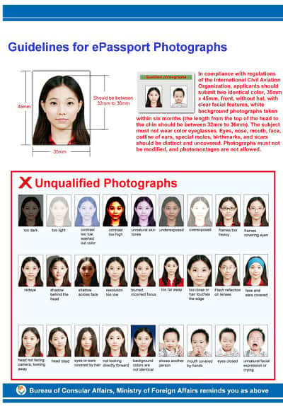 Taiwan Passport photo